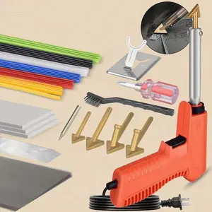 3-in-1 Plastic Welding Kit with 106pcs Rods, 120W Portable Welder Gun for Car Bumper & Kayak Repair, 2-Speed Adjustable Temperature Tool, Durable Plastic Repair Kit for Home & Automotive Use tools  monitors welding  cart turbo trigger