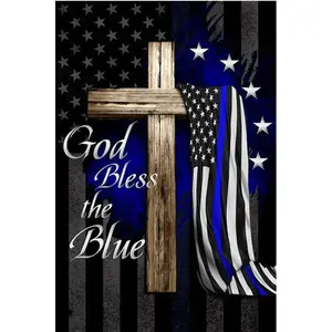 DIY Full Diamond 5D Diamond Painting Flag Cross Living Room Decoration Hanging Painting Cross-Border Amazon Quick Source Head Manufacturer