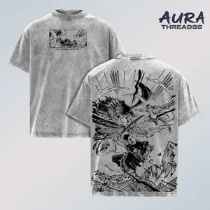 God Valley Incident – One Piecee Washed T-shirt, Retro Anime Tee, Monkey D. Garp Vs Rocks D. Xebec Epic Battle Shirt, Japanese Streetwear Oversized Tee, Manga Style Top