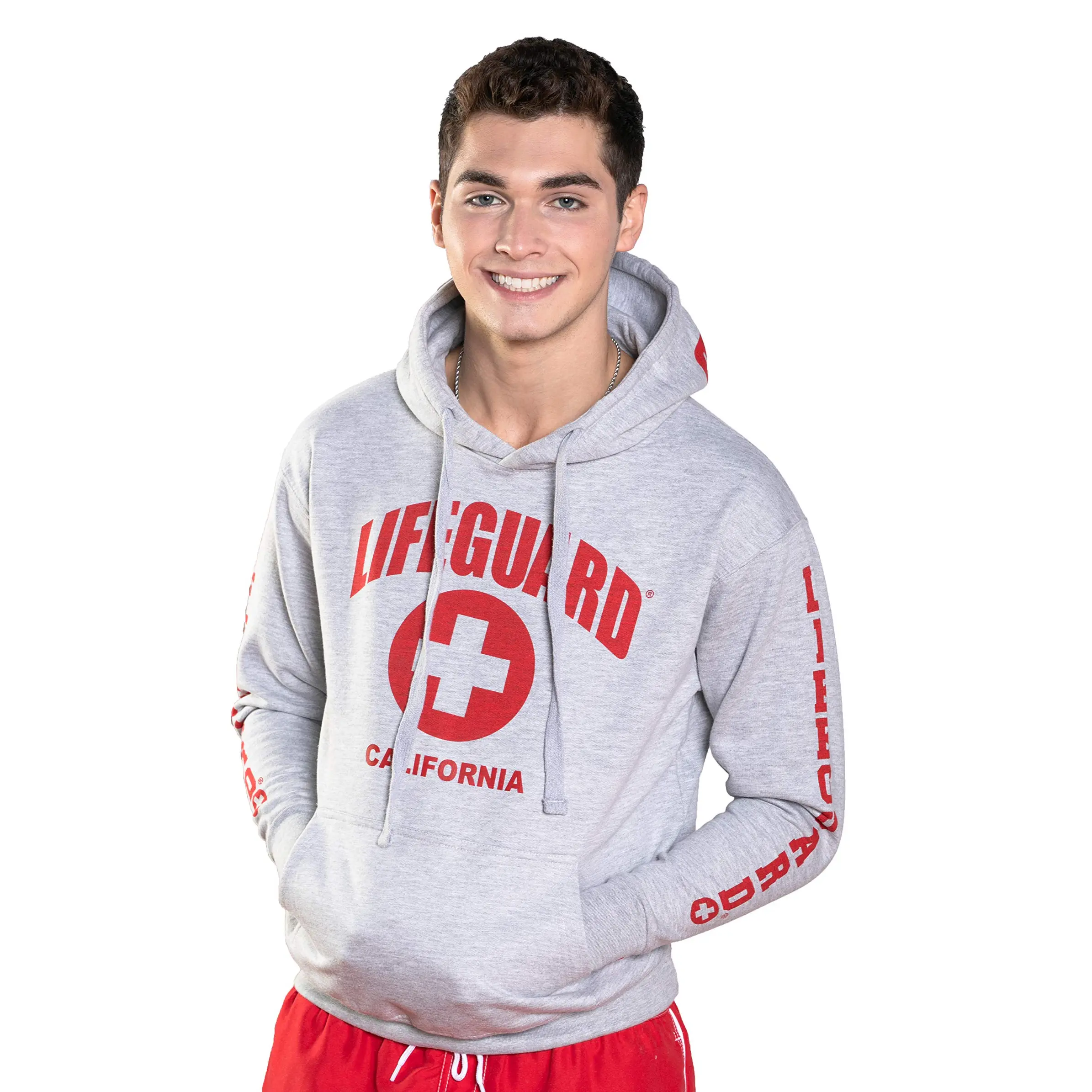 LIFEGUARD Officially Licensed Guys California Printed Pullover Hoodie | Mens Hooded Sweatshirt