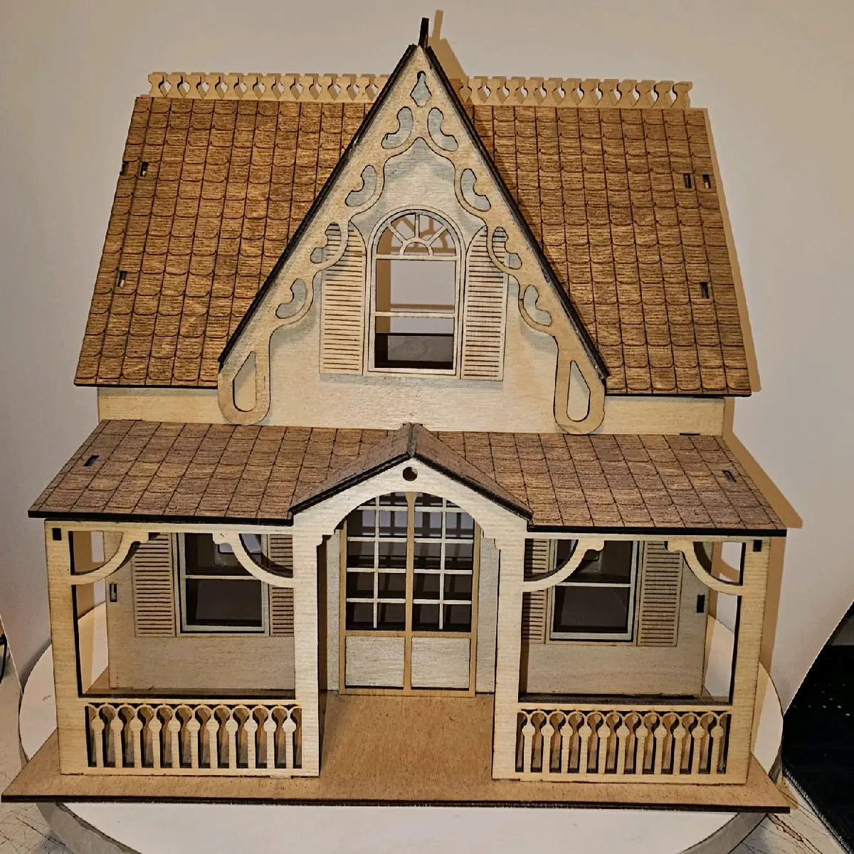 Wood Lasered 2 Story house