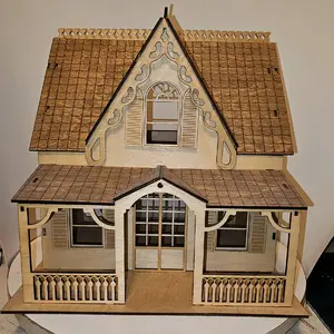 Wood Lasered 2 Story house