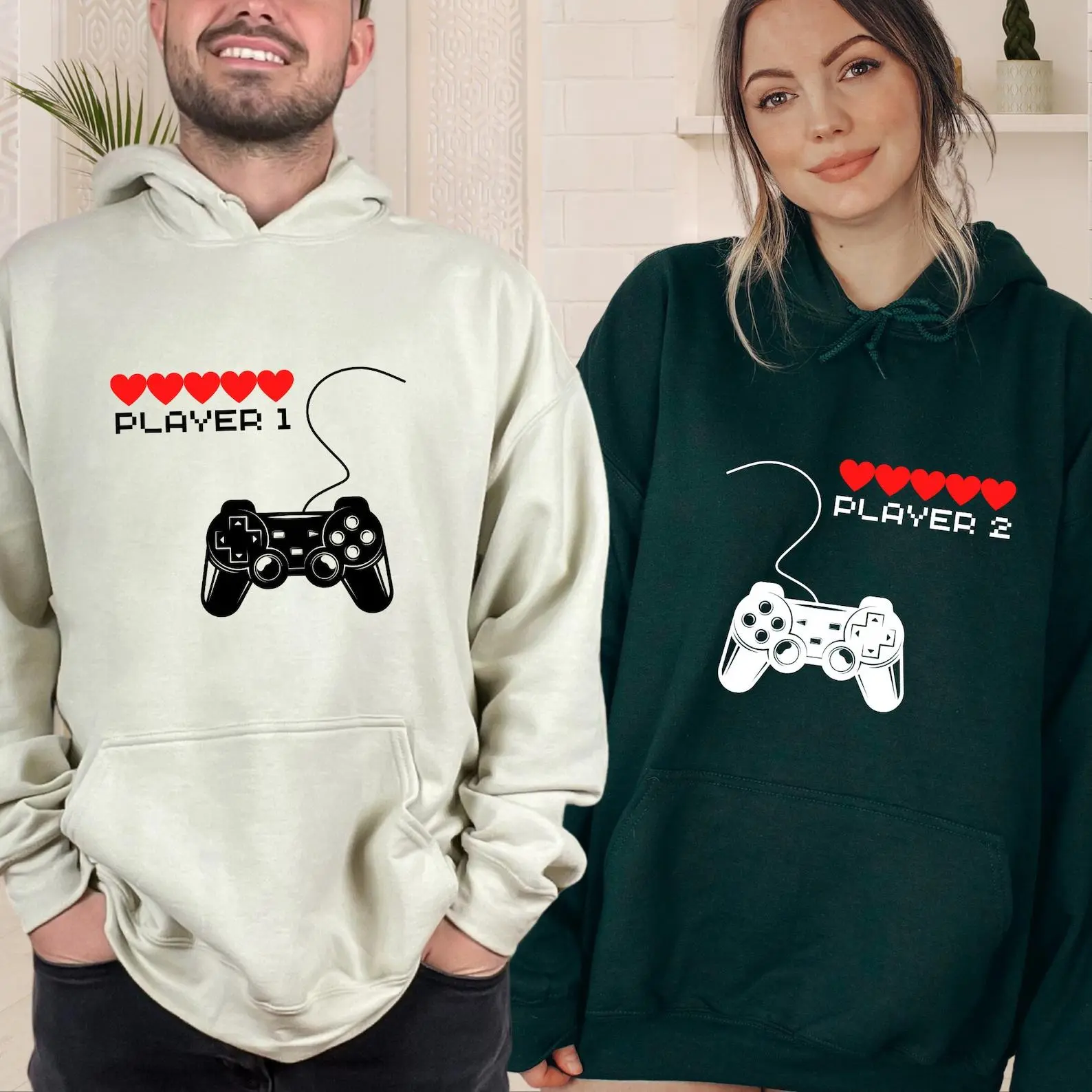 Player Couple Hoodie, Funny Couple Shirt for Bf Gf, Valentines Day Gift, Couple Outfit, Matching Hoodie, Gift For Couple D041206