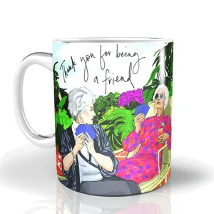 The Golden Girls Squad Goals Official TV Show White Ceramic Mug, Movie Graphic Mugs, Cute Funny Christmas Mugs for hot Coffee Tea Cup
