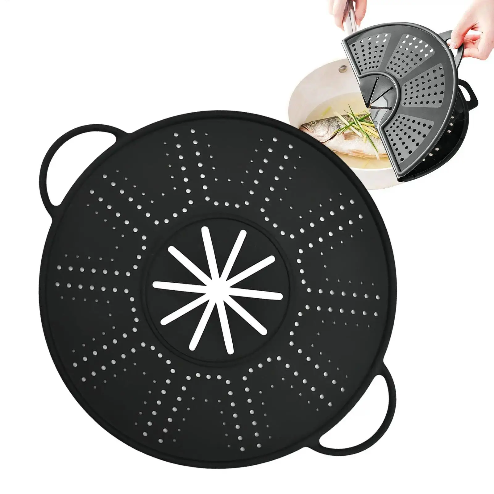 Splash Guard For Frying Pan Foldable Splash Guard Dishwasher Non-Stick Oil Splatter Guard Multi-Use Splatter Screen Kitchen tool