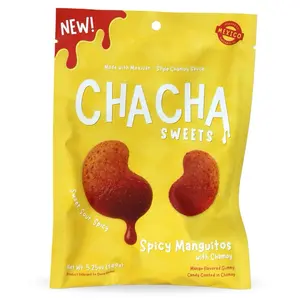 Spicy Chamoy Manguitos (Mango Gummies) Bigs, Viral Gummy Mexican Candy & Snacks, Sweet Sour & Spicy Nostalgic Juicy Chewy Chamoy Chilli Candy