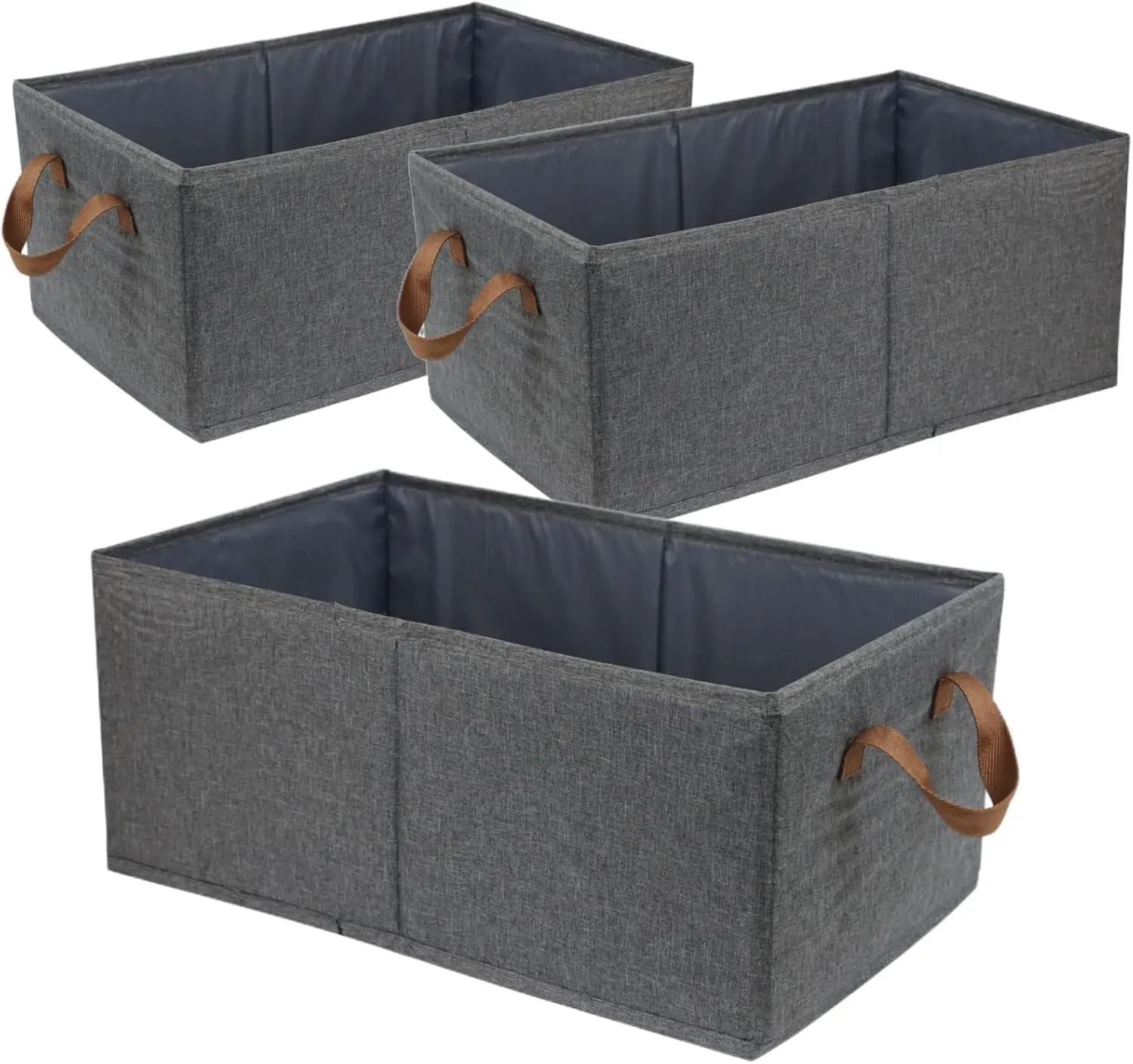 Foldable Washable Fabric Car Storage Basket with Handle - Portable Multi-Accessory Organizer for Car Supplies, Luggage Accessories, Mother's Day Gift (Foldable Storage Solutions)
