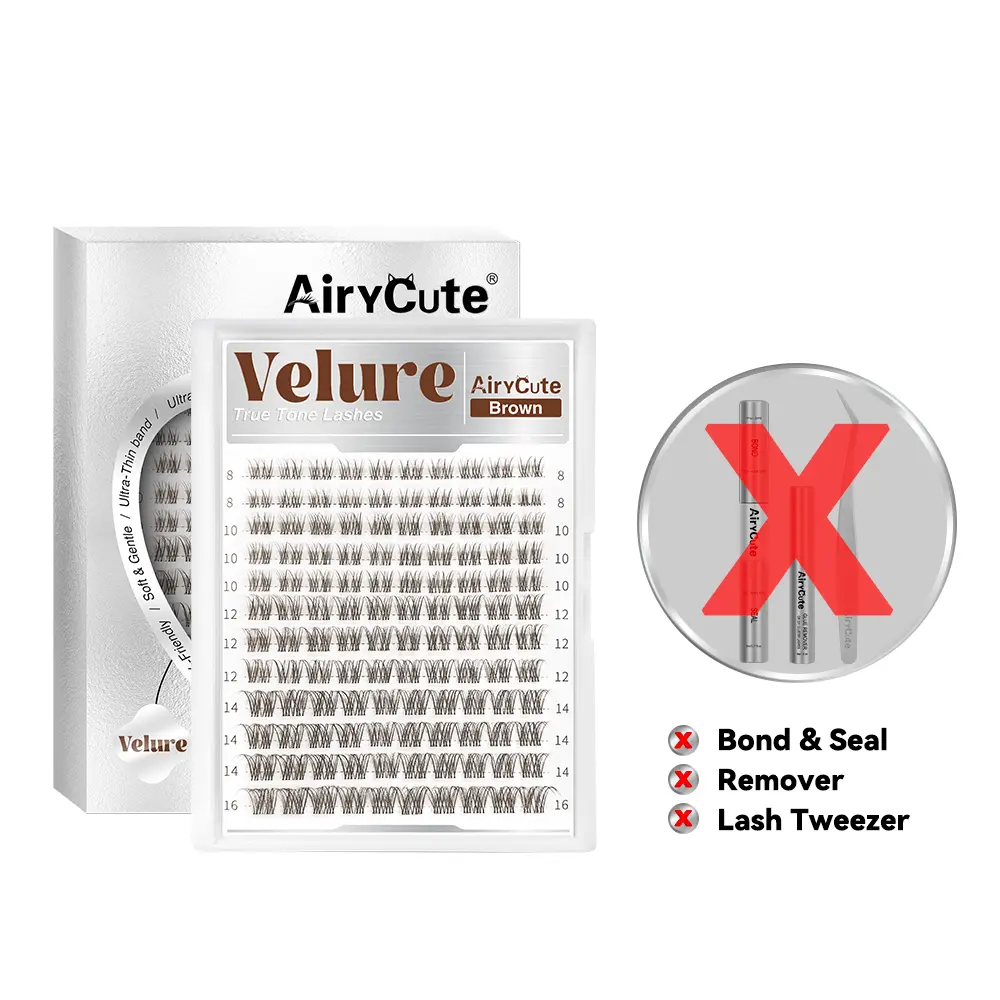 Only DarkBrown Velure Clusters 