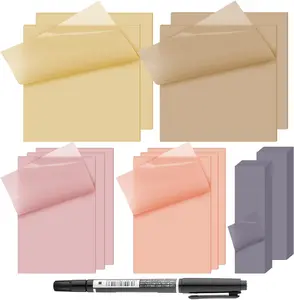 900 Pcs Bible Sticky Notes Bible Study Supplies Transparent Journaling Supplies Book Annotation Tools Translucent Clear Office Notes with Marker See through Self(Classic Color) Jetec