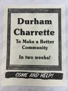 Durham Charrette Flyer The Best of Enemies (2019)