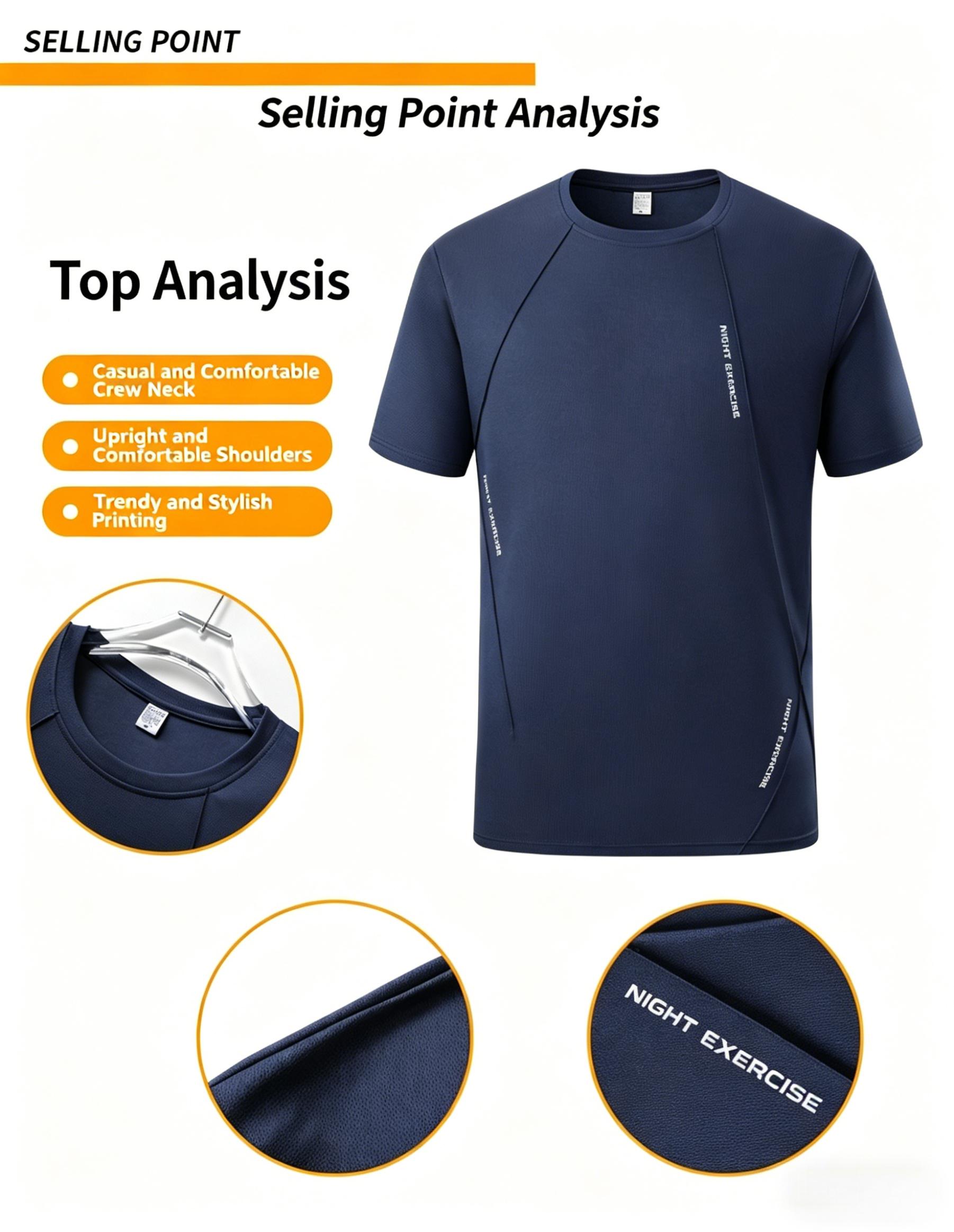 Men’s summer short-sleeve T-shirt and shorts set—casual, breathable, quick-drying, and moisture-wicking; suitable for outdoor sports, fitness, and running.