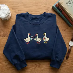 [MADE IN US] Embroidered Scrub Life Goose Sweatshirt, Medical Student Nurse Hoodie, Doctor Vet Tech Crewneck, Healthcare Worker Gift, Hospital Humor Top