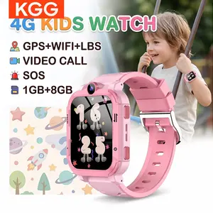 KGG 4G Kids Smart Watch with SIM Card, GPS & WiFi Location Tracker, Video Call, Voice Chat, SOS, Camera, Alarm, Waterproof Student Wrist Watch for Boys Girls