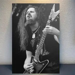 Dimebag Darrell Classic Art Deco Canvas Poster - Frameless 12x18" Wall Art for Bedroom, Dining Room, Classroom & Restaurant Decor, Space-Themed Art Print, Perfect for Room Decor