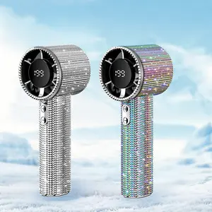 Portable Handheld Fan with USB Rechargeable Battery, Lightweight Travel Camping Outdoor Home Use, Durable Design, 1 Hour Runtime, Battery Operated Fans