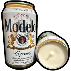 Handmade Boozy CANdles from Repurposed Beverage Cans - Modelo CANdle - Eco-Friendly Home Decor & Ornaments