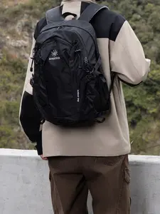 1PC Men's backpack with portable zipper closure, fashionable and versatile, simple and large capacity, suitable for daily commuting, outdoor travel, sports, hiking, hiking and cycling, suitable for students, campus men's backpack, Backpacks for School