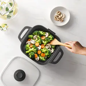 AORAN Non-Stick Electric Frying Pan, Can Be Used to Fry Steak, Eggs, and Boil Milk. It is Suitable for Small Meals and Quick Cooking. Say goodbye to Oversized Pots and Cook with Smarter Pots.