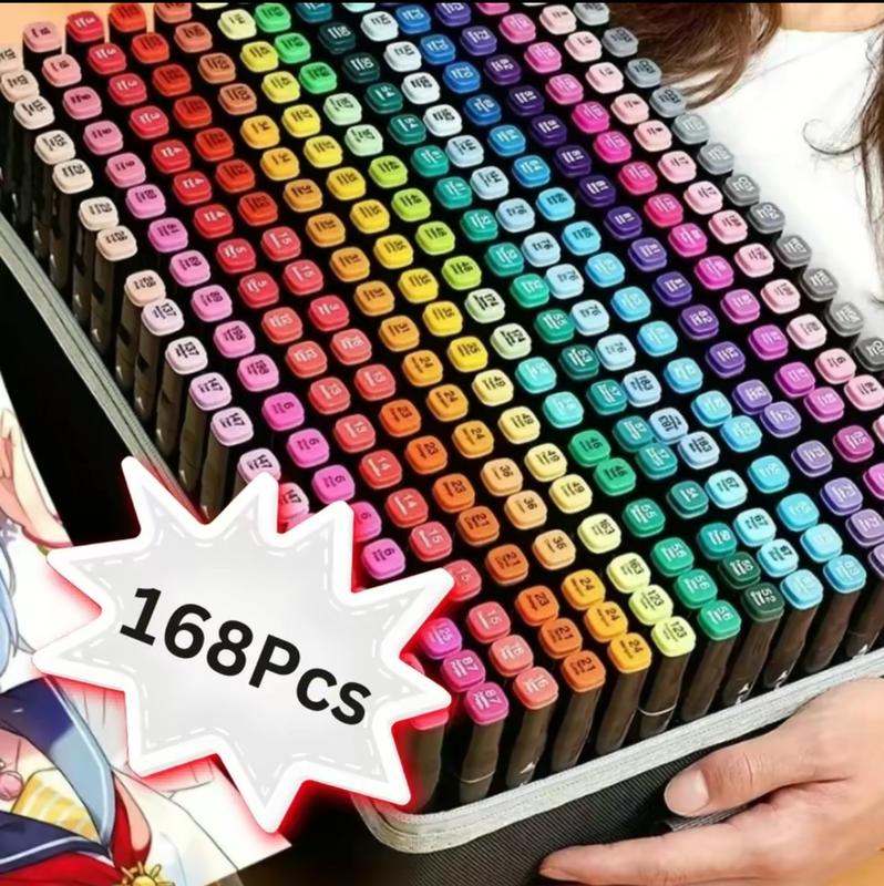 Double Ended Color Markers, Dual TIp Markers Set, Multicolor Marker Pen Set, Dual Tip Paint Markers for Coloring Drawing, Art and School Supplies