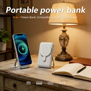 Magnetic Wireless Portable Charger, Foldable 10000mAh Battery Pack with USB-C Cable , Magsafe 22.5W PD Fast Charging Power Supply for iPhone 16/15/14/13/Pro/Mini/Pro Max Back to School Gift Ideas power bank