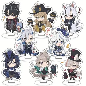 Game Figures Neuvillette XIAO Venti Anime Acrylic Stand Model Kazuha Heizou Desk Decor Collection Standing Ornamen Gifts