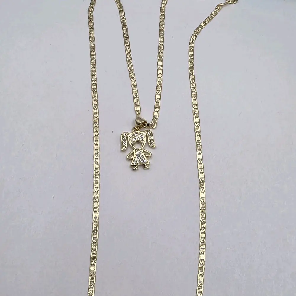 Girl pendant with new style chain gold-plated beautiful style with stone's fashion creative jewelry designer