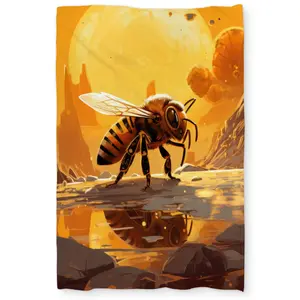 MWW C1DCTSW0DU2EAH Bee World Beige Twin Size Duvet Cover - Elegant Home Decor Essential