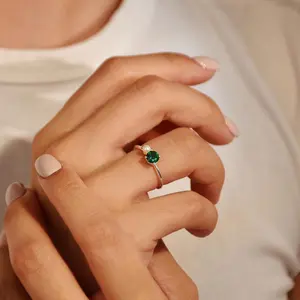 Custom Peal Birthstone Ring, Custom Stacking Ring, Birthstone & Pearl Ring, Christmas Gifts, Gift For Mom/Mother, Birthday Gift For Her