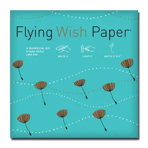 PUFFS Flying Wish Paper Large Kit - Dandelion Dreams for 50 Wishers | Interactive Whimsical Wish-Making Kit with Writing Sheets, Launch Platforms & Pencils – Magical Group Activity for Celebration Fun - Perfect For All Ages