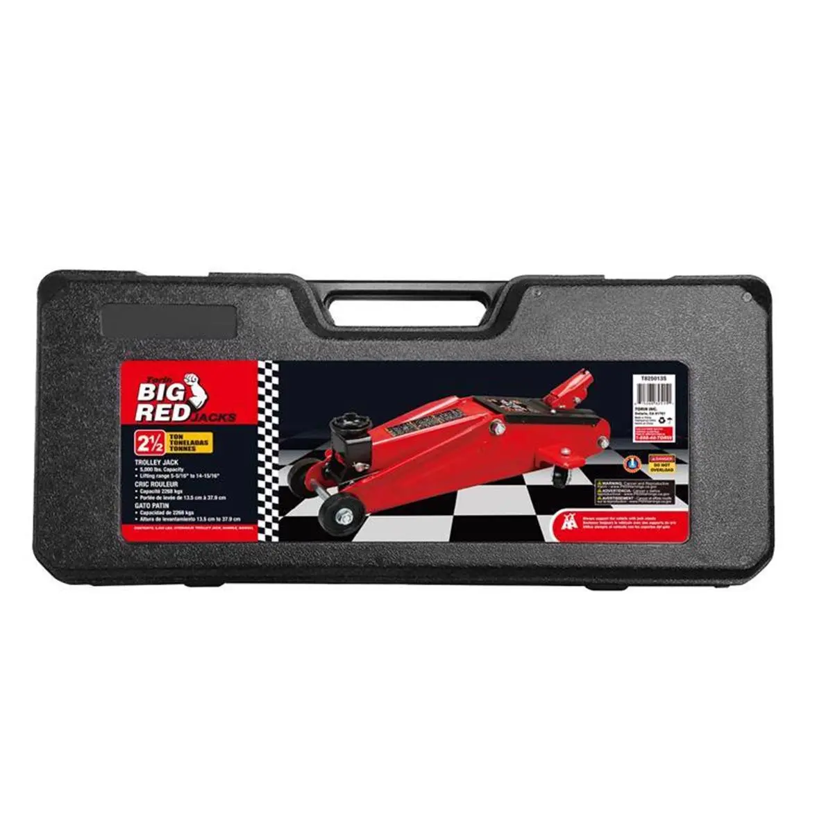 Big Red 8075591 Steel Hydraulic Automotive Trolley Floor Jack, 5000 lbs Capacity, 15" Maximum Height (14.93 in.), Safety Bypass Feature, for Cars, Trucks, and SUVs