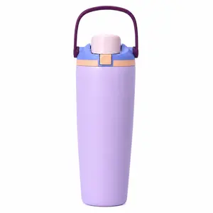 30 oz Handheld Straw Tumbler cup, Fully Sealed Leakproof Design, Double-Layer Vacuum insulation For Keeping Drinks Cold or Hot, Food-Grade Stainless Steel material, BPA-free