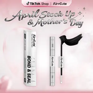 AiryCute Lash Kit Essentials | Strong Hold, Waterproof & Remover-Safe for Flawless Lashes Latex-Free Waterproof Bond Seal & Remover for Sensitive Eyes - Biotin&VE Ingredients - Long Lasting Formula - Pool-Proof Rainy Day Proof