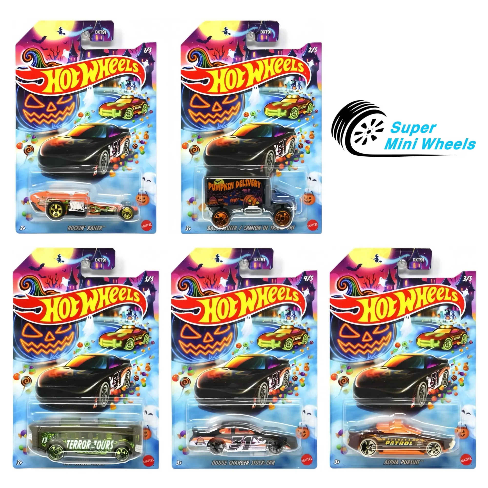 Hot Wheels 2026 Halloween Case 5 Cars Set DXT91-979J