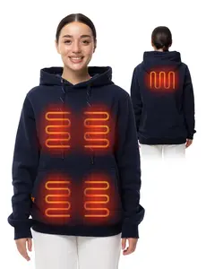 HENNCHEE Heated Hoodie with 16000mAh Battery Unisex Pullover Sweatshirt for Outdoor Fishing