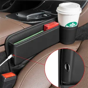 Car Seat Gap Organizer – Multi-Compartment Storage for Phones, Cards, Keys & Cups | Universal Fit for Cars, SUVs, Trucks | Non-Slip Design, Durable Auto Interior Accessory