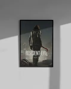 Resident Evil Requiem Poster - Leon S. Kennedy Art Print, Survival Horror Wall Decor