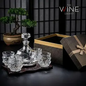 Storm Japanese Crystal Whisky Decanter Set with 4 Tumbler Glasses Storm Japanese Crystal Whisky Decanter Set with 4 Tumbler Glasses