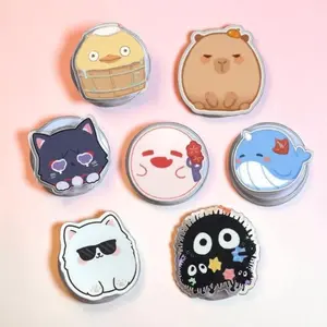 Kawaii Animal MagSafe Magnetic Phone Grip Bundle, Cat Bear Whale Chick Phone Holder Stand, Acrylic Gift for Phone & Kindle