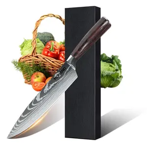 MDHAND Japanese Chef Knife - Damascus Style Stainless Steel Pro Kitchen Knife, Ideal for Slicing and Cooking, mothersdaygift#Summervibes