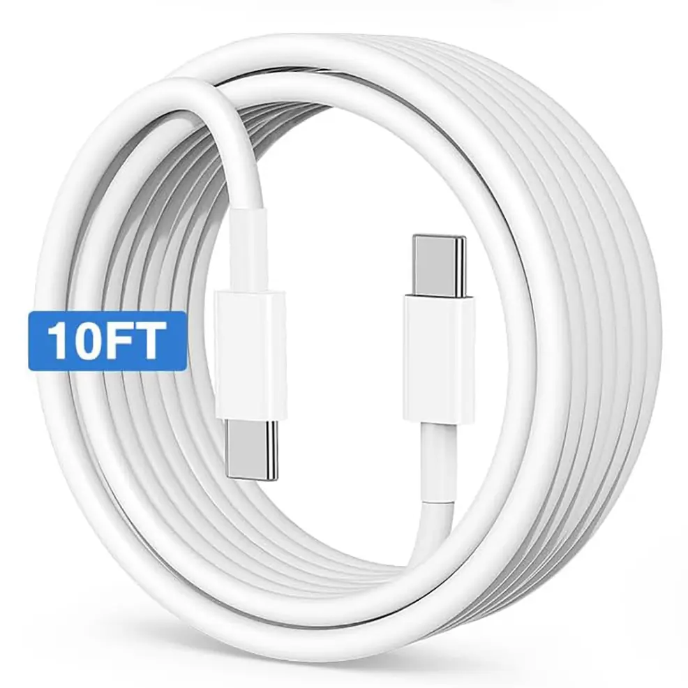 USB-C Fast Charging Cable, 10 ft, Data Charging Cable, USB C to C cables, Compatible for Samsung, Google, Moto, Android Phones, Fast Charging Cord