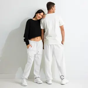 7dys Urban Sweatpants - Minimalist Plain Fitted All Seasons Fleece Pants with Zipped Pockets & Elastic Waistband