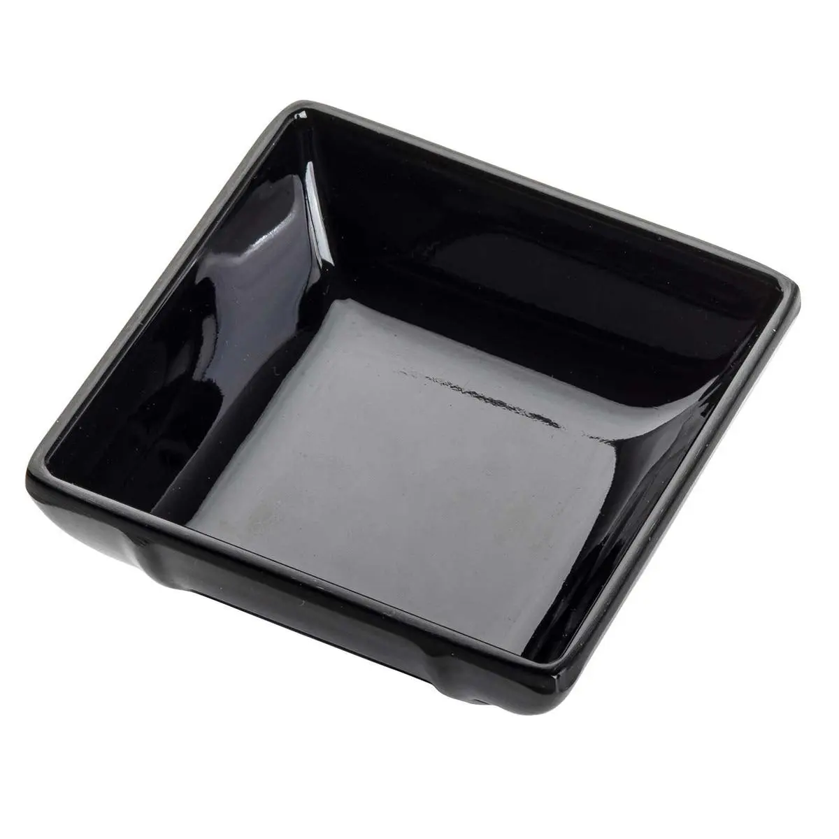 Black Melamine Square Mini Bowl 2.5 oz
