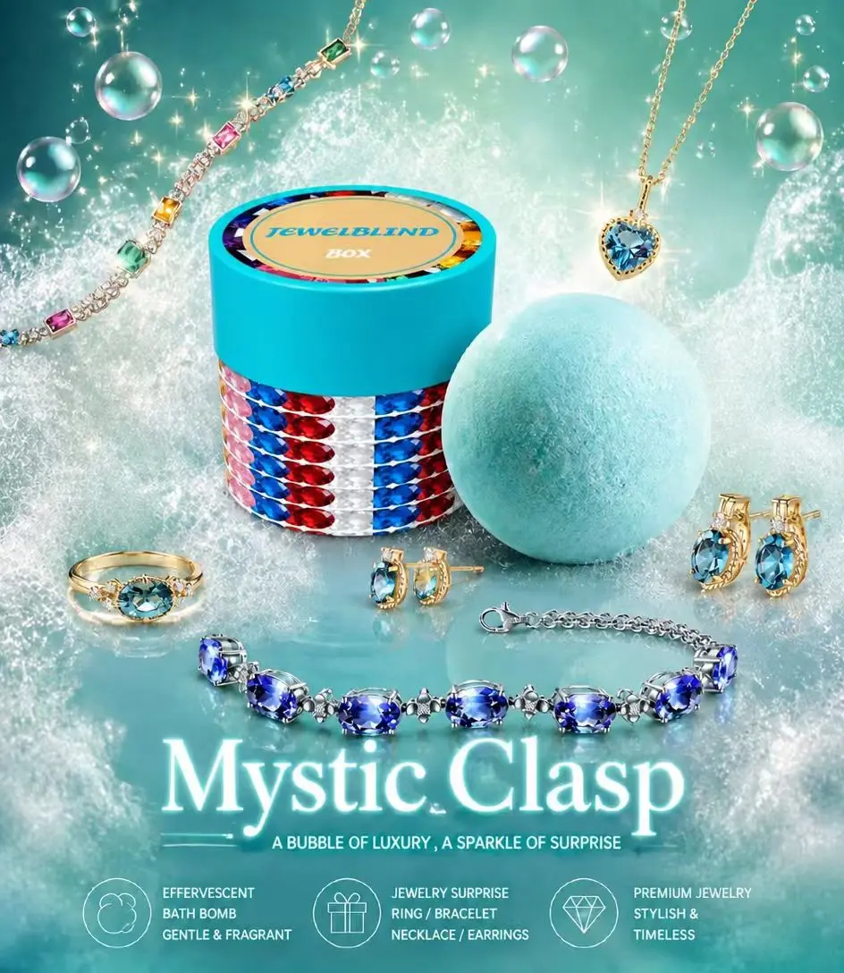 For You Days Mystery Box with Random Fine Necklace Earrings Bracelet Charm Adjustable Ring Cute Surprise Fun Gift for Parties Valentine's Day Mother's Day with Bomb Reveal jewelry Gold-Plated Classic Twist Jewelry Set Jewellery Gift Set campingessentials