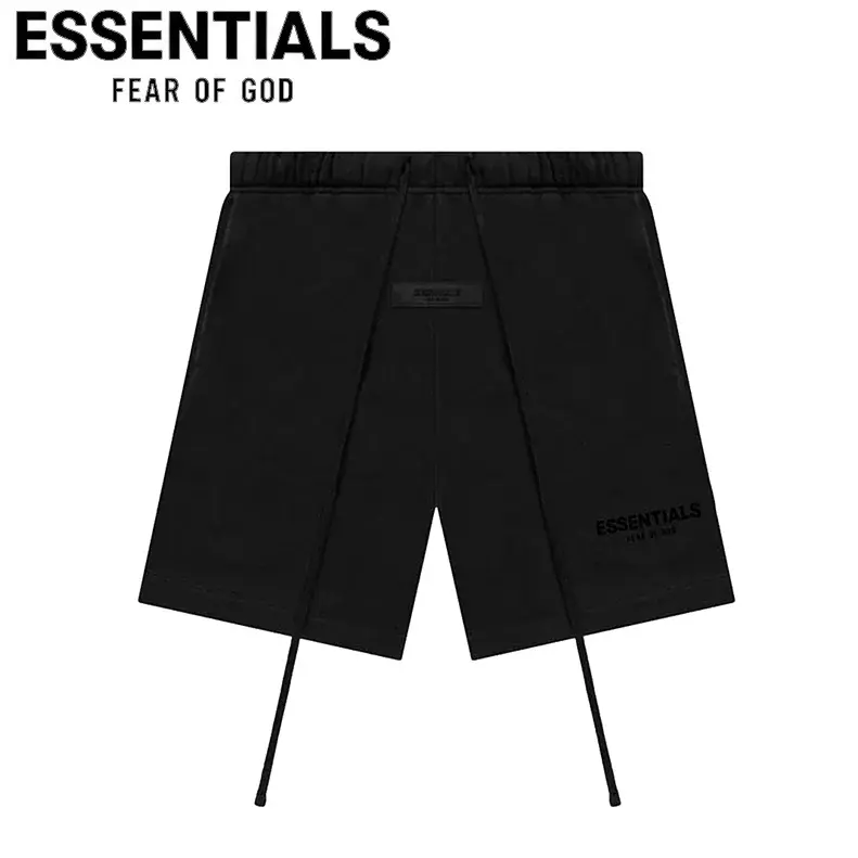 Fear of God Essentials Sweat Shorts Black Fleece Casual Streetwear Shorts Men Women