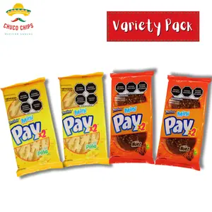 Mini Pay de Marinela | 4 Pack | Each Pack Has 2 Pies | Pick from Pineapple or Pecan | Authentic Mexican Pastry | Mexican Chips & Snacks by Chuco Chips | Pinya, Dessert, Sugar, Sweet, Cake, Snack,