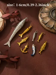 1PC fashionable and simple Bohemian style pendant, boat anchor, fish series pendant, suitable for DIY fashion accessories of various jewelry