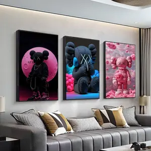Set of 3 Hypebeast Wall Art Prints KAW Graffiti Posters UrbanArt for Room Decor Printable Streetwear Art 3D KAW Figure #141
