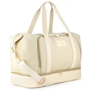 Kat Myhr Womens Weekender Travel Bag - Classic White