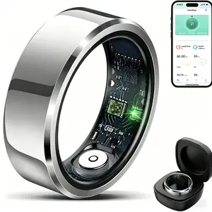 2026 Smart Ring Blood Pressure Heart Rate Sleep Monitoring Smartring IP68 & 5ATM Waterproof Multi-sport Mode Smartring Man Women fitness ring