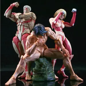 In Stock Attack On Titan Amazing Yamaguchi Revoltech Nr068 Female Titan Annie Leonhart Figure Gk Collection Model Toy Gift